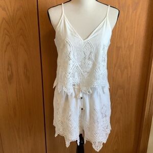 Suboo Prairie White Lace Playsuit/Romper Sz-6